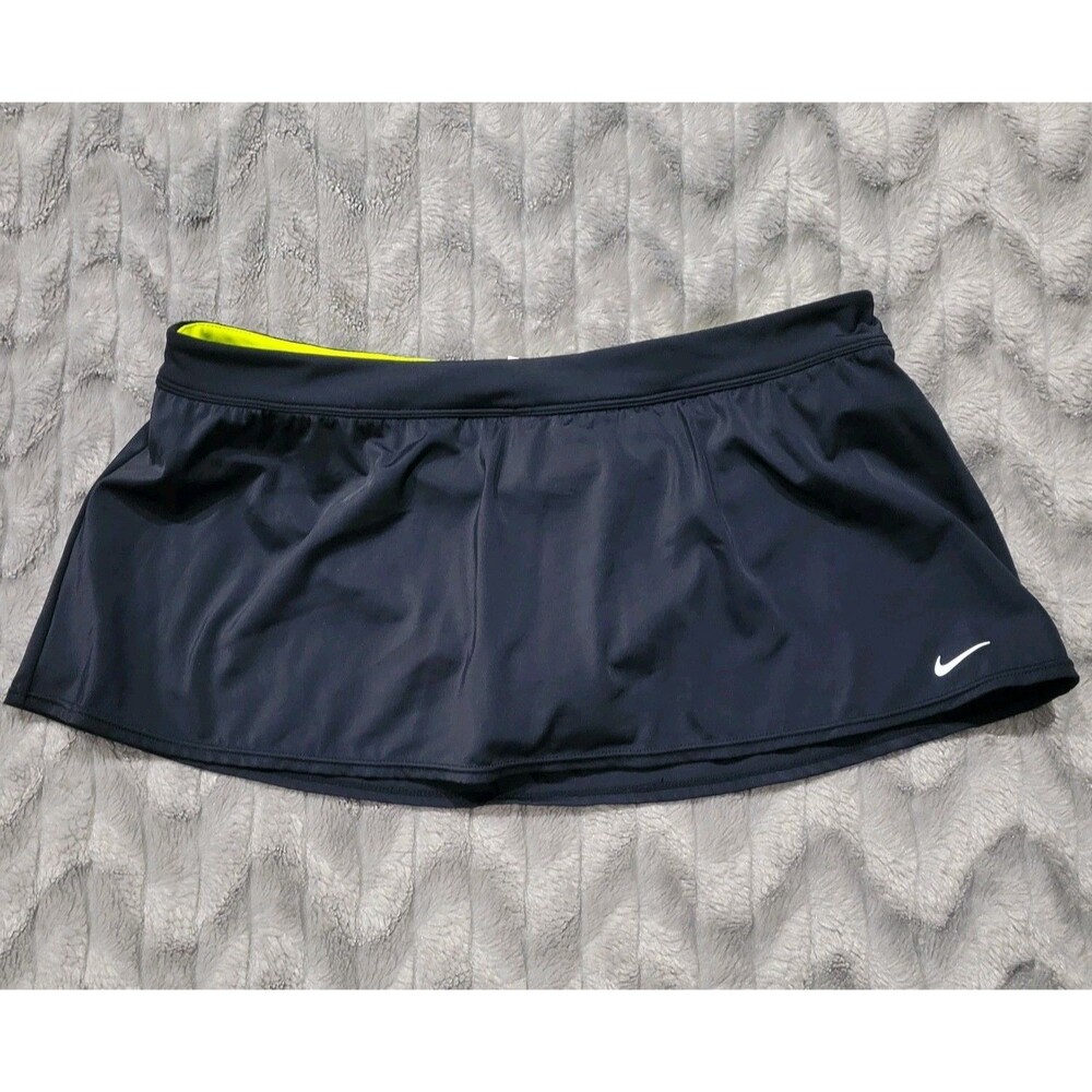 Nike Womens Size 14 Black Swimsuit Skirt Bikini Attached Bottoms NWT